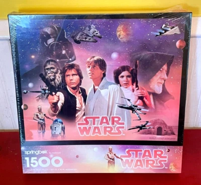 Vintage Star Wars 1500 Piece Springbok By Halmark Puzzle From 1995 NIB!! - Image 1 of 4