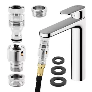 Kitchen Sink Faucet Quick Connector, Faucet Adapter Faucet to Garden Hose Ada... - Picture 1 of 7