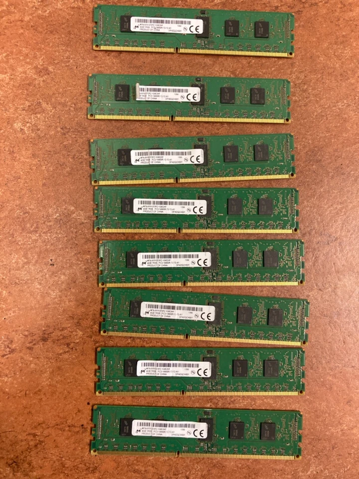 Micron 4GB PC3-14900R-13-13-A1  Memory - MT9JSF51272PZ-1G9E2HF - Image 1 of 4