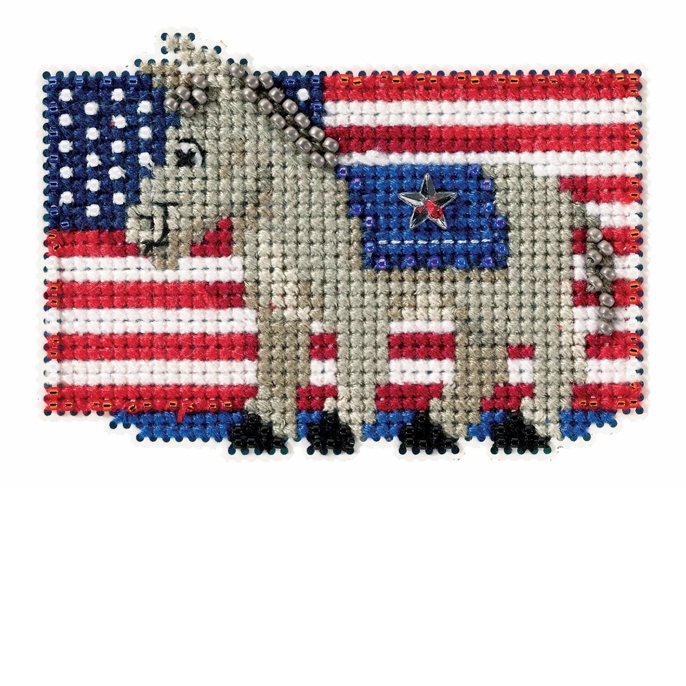 Kit de punto de cruz de cuentas azules patrióticas Mill Hill 2016 cosecha de otoño MH181626 Foto 1 de 1