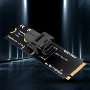 M.2 NVME To U.2 MKEY PCIe Riser Card Full Speed X4 Expansion Card SSD To PCIE4.0 - Afbeelding 1 van 12