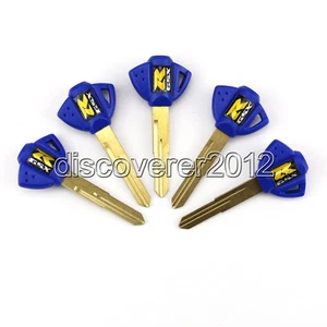 5 PCS Blue Blank Key Uncut For Suzuki GSX-R GSXR 600/750/1000 Motorcycle - Picture 1 of 1