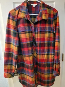 Túnica de franela LL Bean Signature talla XL bolsillos delanteros bolsillos laterales - Imagen 1 de 9