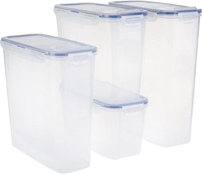 LOCK & Easy Essentials Food Storage Bin Set for 8 Piece Set, Clear  - Image 1 of 4