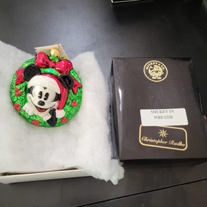 Christopher Radko "Guirnalda Mickey Mouse" Adorno 1998 con caja - Imagen 1 de 12