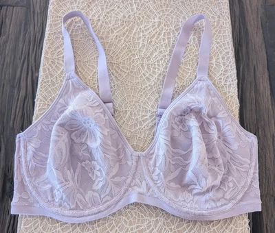 Sujetador Bali 42C Breathe Algodón Modal Encaje Con Aros Estilo DF7590 Púrpura Iris Foto 1 de 4