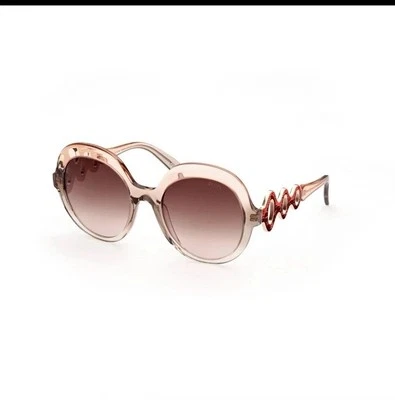 NUEVO Marco de gafas de sol Emilio Pucci EP174 44F marrón cristal redondo de gran tamaño Foto 1 de 4