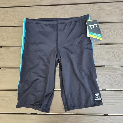 Nuevo traje de baño TYR para hombre sólido Brites Jammer cordón negro verde azul talla 32 Foto 1 de 4