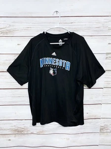 Adidas ClimaLite T-Shirt Gr. XL schwarz NBA Minnesota Timberwolves kurzarm - Bild 1 von 8