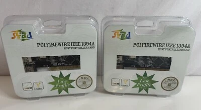 Syba PCI Firewall IEEE Host Controller Card 1394A Low Profile Case 3-Port Lot - Image 1 of 4