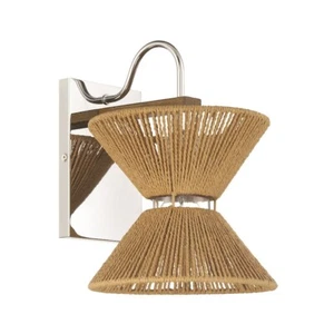 Craftmade Serena 1 Light Wall Sconce, Chrome/Walnut/Smoked Clear - 58561-CHWAL - Picture 1 of 1