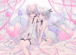 Anime girls rurudo bandage bandaid sitting dress legs Playmat Game Mat Desk - Picture 1 of 1