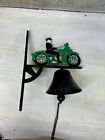 motorcycle Motif Cast Iron Bell Red Or Green