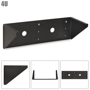 4U Network Vertical Rack Bracket Wall Mount or Under Desk Tapped Rails Server - Picture 1 of 6