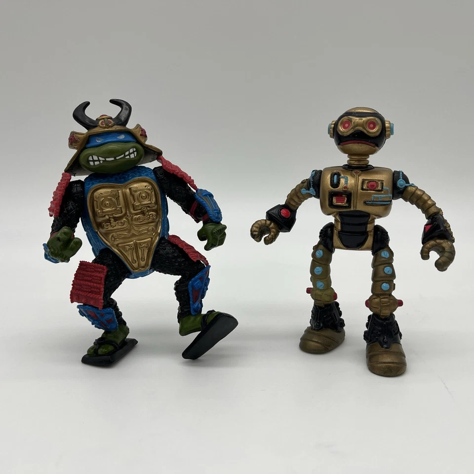 Robot Fugitoide y Leo Sewer Samurai De Colección Teenage Mutant Ninja Turtles 1990 Foto 1 de 4