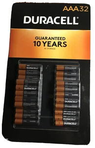 Batterie alcaline Duracell AAA, 32 pezzi EXP: MAR 2030 NUOVO SIGILLATO confezione valore - Foto 1 di 4