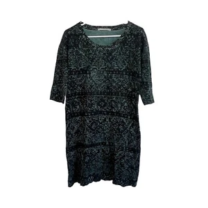 Peruvian Connection XS 3/4 Arm Etui grün schwarz Pima Baumwolle Kleid Büro - Bild 1 von 5