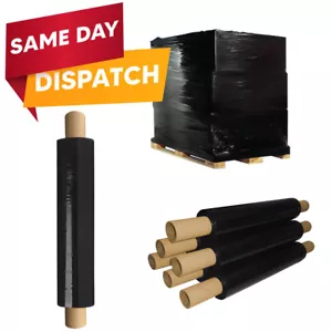 Envoltura de palet núcleo extendido negro retráctil película adhesiva elástica rollo 400 mm 17mu 1,20 kg - Imagen 1 de 5