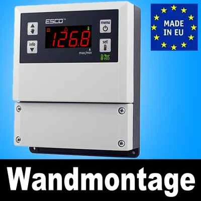 ESCO Wandmontage TEMPERATURREGLER Thermostat Heizung Steuerung 2 relais 230V 12V 24V