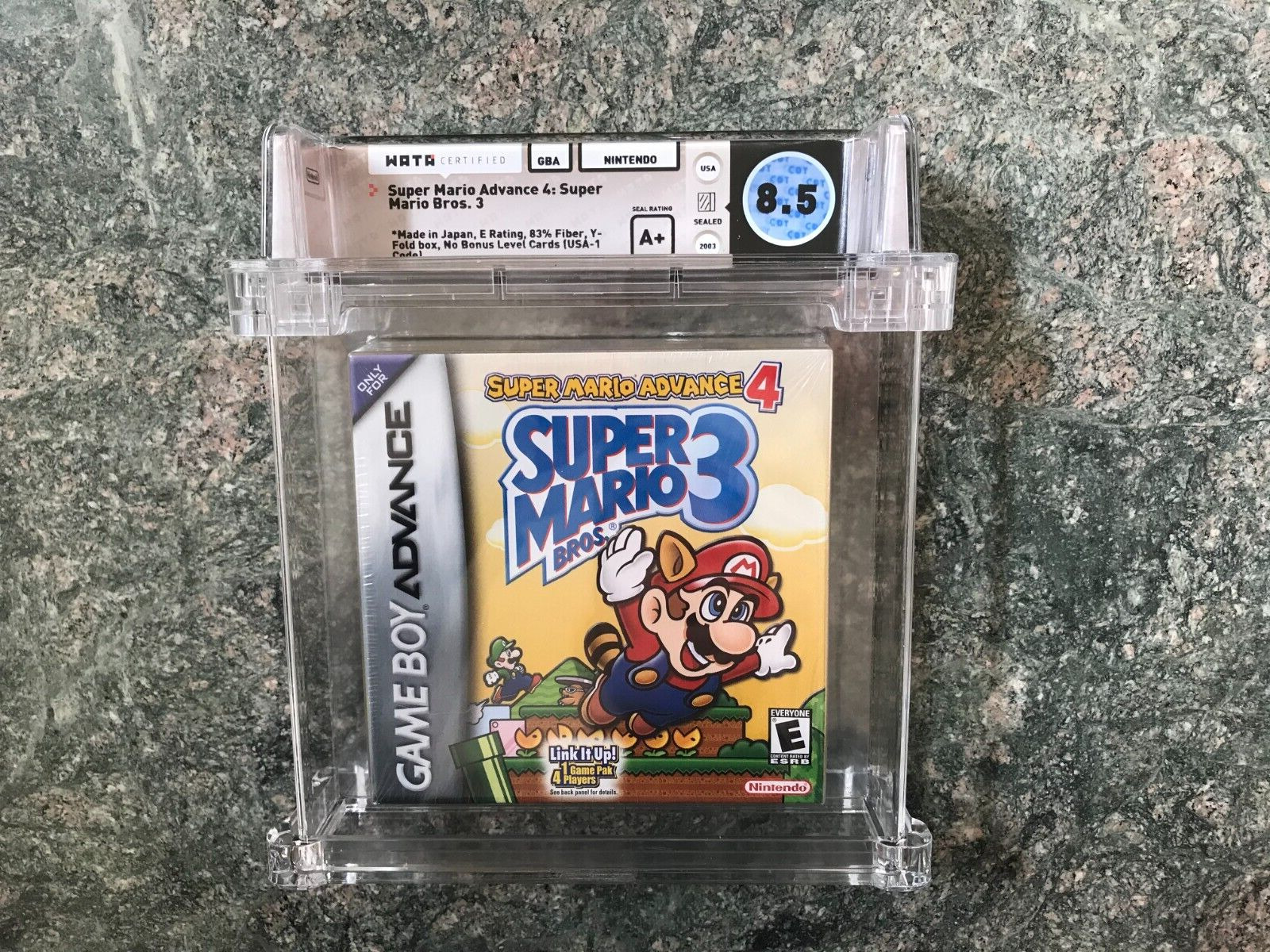 Super Mario Advance 4: Super Mario Bros. 3 (GBA, 2003) New WATA 8.5 A+