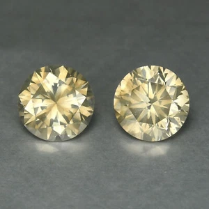 0.46 Cts Untreated Diamond 2 Pcs Pair Yellow Gray 100% Natural Loose Diamond - Picture 1 of 3