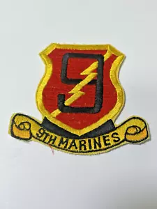 9th Marines patch Asian made 1980s USMC US Marine Corps 3" x 3 1/2" - Picture 1 of 2