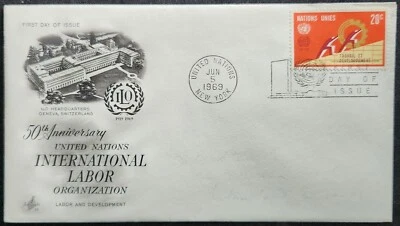 United Nations - Scott 200 - Labor And Development - 1969 - First Day Cover - Image 1 of 2