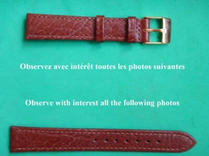 16 mm ARMBAND ECHT LEDER BRAUN NEU FRANZÖSISCHE HERSTELLUNG - Bild 1 von 17