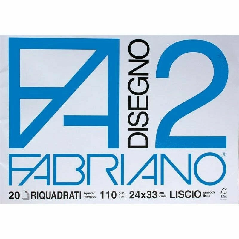 Album FABRIANO F2 24X33 CM LISCIO RIQUADRATO 20 FOGLI - 06201516