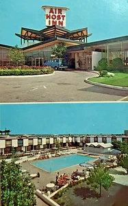 Postcard Air Host Inn Atlanta Georgia • 2 Views Front Entrance & Pool • Teich - Picture 1 of 3