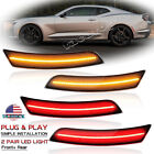 For 2016-2023 Chevy Camaro Led Side Marker Lights Kit Amber Red Lamp Set Smoked