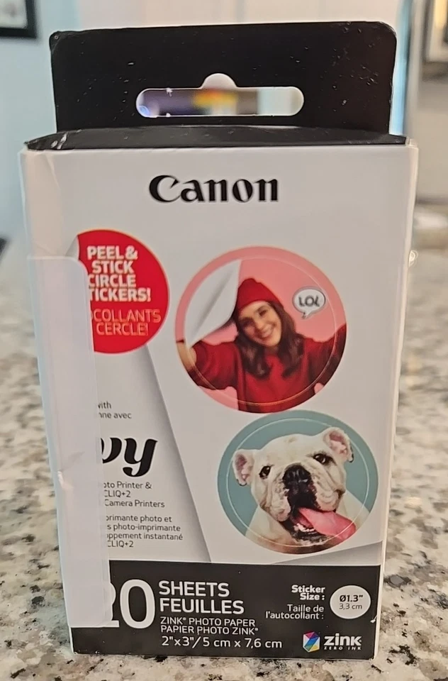 Canon Zero Ink ZINK Photo Paper - White (zinccircle20)