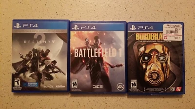 Lote BORDERLANDS: THE HANDSOME COLLECTION, Destiny 2, Battlefield 1 PlayStation 4 - Imagem 1 de 4
