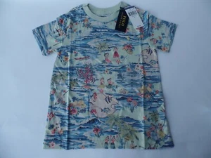 Polo Ralph Lauren KIDS SZ 6 Shirt Hawaiian Vacation Hula Print NWT - Picture 1 of 10