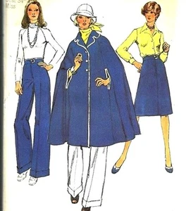 Simplicity Pattern 6234 Misses Unlined Cape Skirt Pants 1974 Size 12 - Picture 1 of 3