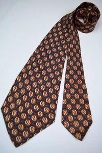 Neck Tie VTG 20s 30s Gray Blue Red Airplane Propeller Foulard Tie 47 x 4.5" - Picture 1 of 7