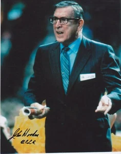 Coach John Wooden UCLA legendary HOF Coach Autographed SIGNED 8x10 w COA - Picture 1 of 1