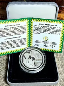 20th Anniversary of Independence 2011 Kazakhstan 500 tenge 1 Oz Silver PROOF - Picture 1 of 5