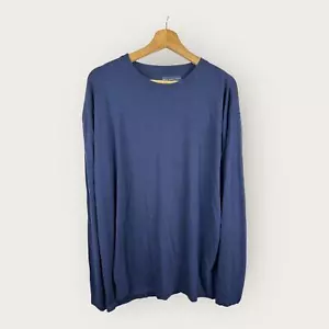 Coolibar Mens size XXL Long Sleeve Sun Protection T-Shirt UPF 50 Crew Neck Blue - Picture 1 of 10