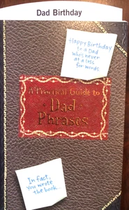 Divertida tarjeta de cumpleaños de papá "una guía práctica de frases de papá" 5 páginas 82K - Imagen 1 de 9