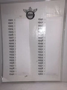 Vintage CCM BICYCLES Serial Number YEAR CHART - Picture 1 of 2