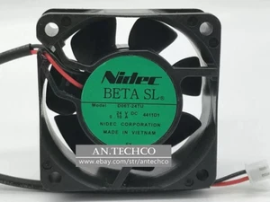 Nidec BETA SL D06T-24TU 24V DC 0.10A 6cm 6025 60mm cooling fan 2 Pin - Picture 1 of 3