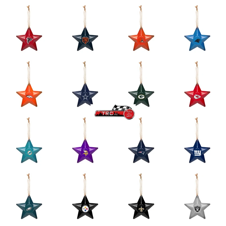 NFL Metal Distressed Star Christmas Ornament - Pick Your Team - Image 1 of 1