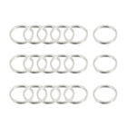Round Earring Beading Hoop Rings Circle Link Ring 8mm/ 0.3" Silver Tone,100pcs