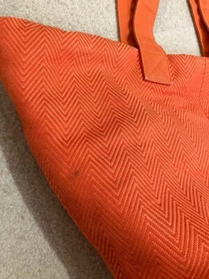 Hermes Tote Bag Beach Pannier De Plage Pm Shoulder With Pouch Cotton Used - Image 1 of 4