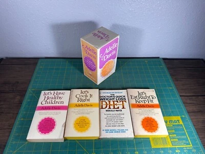 Adelle Davis Box Set -weight loss / Cook It Right / Healthy Children / Keep Fit - Imagem 1 de 4
