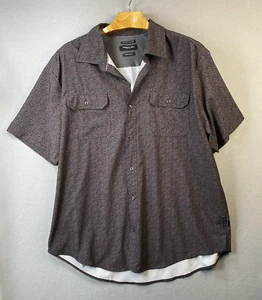 Kenneth Cole Button Up Shirt Men's 2X Short Sleeve Stretch Lightweight Woven EUC - Picture 1 of 13