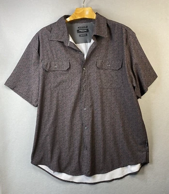 Kenneth Cole Button Up Shirt Men's 2X Short Sleeve Stretch Lightweight Woven EUC - Image 1 of 4