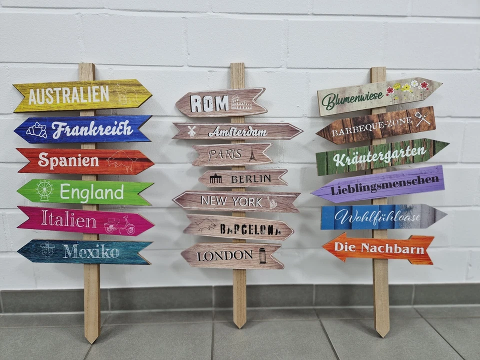 MDF Holzstecker Gartenstecker Gartenstab Holzschild Wegweiser - Bild 1 von 1