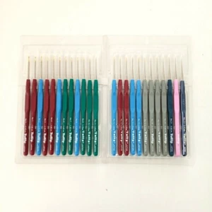 Tulip Crochet Hooks Set of 24pcs. Size: 0 to 23 Soft Grip Handle Art No. T-9GE . - Picture 1 of 10